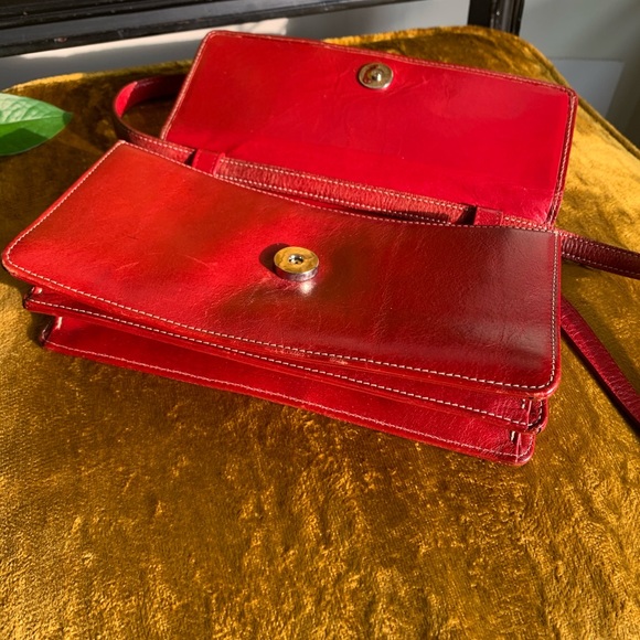 Vintage Red Leather Mini Bag - Picture 5 of 7